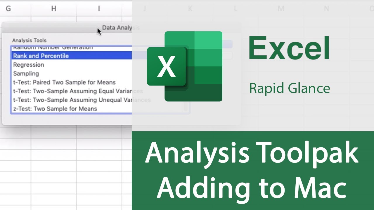 get excel analysis toolpak for mac